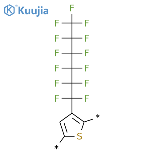 Poly[(tridecafluorohexyl)-2,5-thiophenediyl] structure