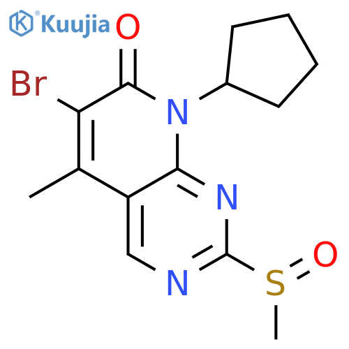 6-Bromo-8-cyclopentyl-5-methyl-2-(methylsulfinyl)pyrido2,3-dpyrimidin-7(8H)-one structure