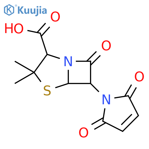 4-Thia-1-azabicyclo[3.2.0]heptane-2-carboxylicacid, 6-maleimido-3,3-dimethyl-7-oxo- (7CI,8CI) structure