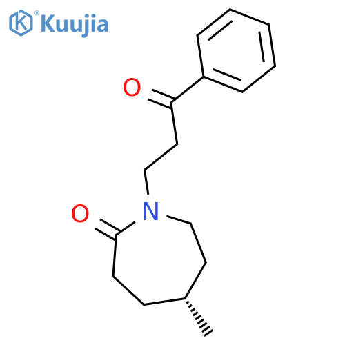 2H-Azepin-2-one, hexahydro-5-methyl-1-(3-oxo-3-phenylpropyl)-, (5R)- structure