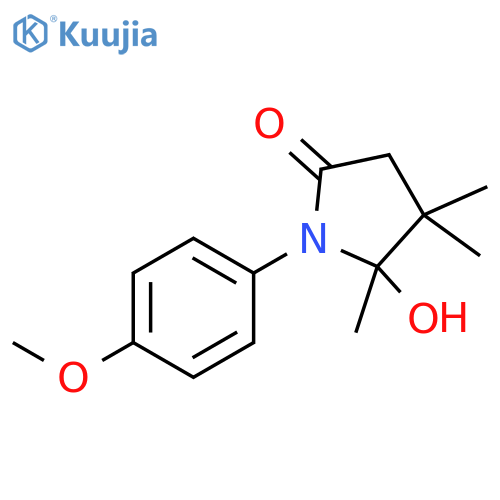 2-Pyrrolidinone, 5-hydroxy-1-(4-methoxyphenyl)-4,4,5-trimethyl- structure