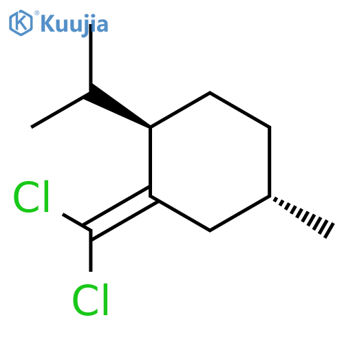 Cyclohexane, 2-(dichloromethylene)-4-methyl-1-(1-methylethyl)-, trans- structure