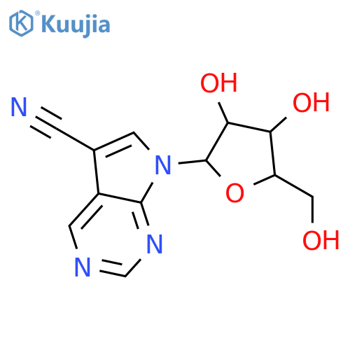 7H-Pyrrolo[2,3-d]pyrimidine-5-carbonitrile,7-b-D-ribofuranosyl- structure