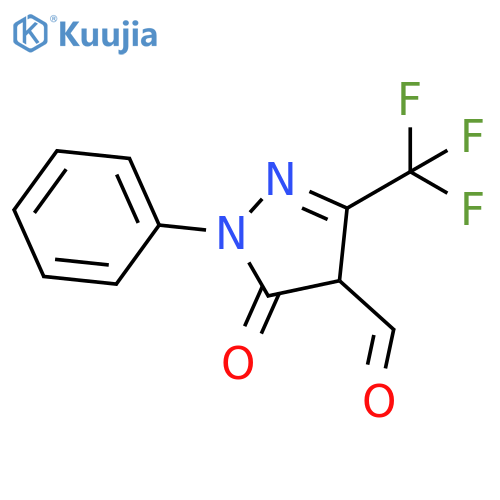 1H-Pyrazole-4-carboxaldehyde,4,5-dihydro-5-oxo-1-phenyl-3-(trifluoromethyl)- structure