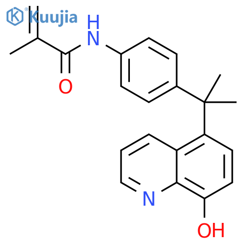 2-Propenamide,N-[4-[1-(8-hydroxy-5-quinolinyl)-1-methylethyl]phenyl]-2-methyl- structure