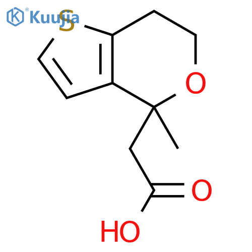 (4-Methyl-6,7-dihydro-4H-thieno3,2-cpyran-4-yl)acetic Acid structure