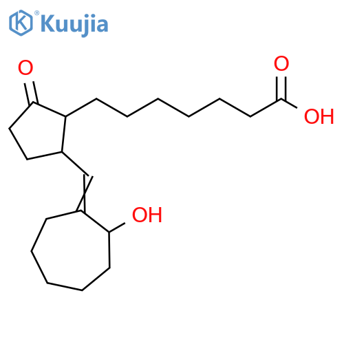 Cyclopentaneheptanoic acid,2-[(2-hydroxycycloheptylidene)methyl]-5-oxo- structure
