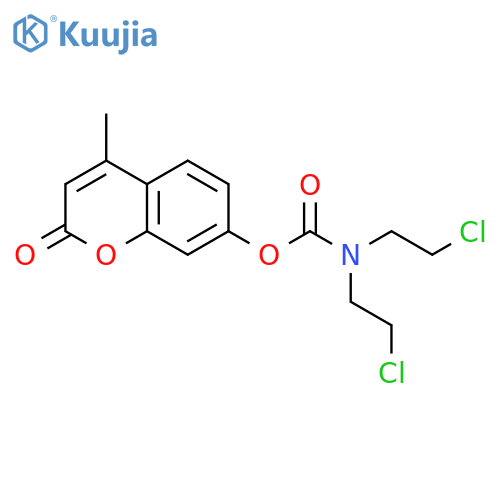 (4-methyl-2-oxochromen-7-yl) N,n-bis(2-chloroethyl)carbamate structure