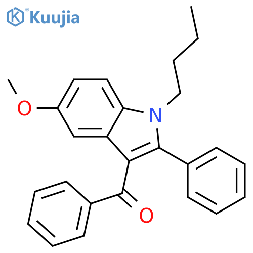 Methanone, (1-butyl-5-methoxy-2-phenyl-1H-indol-3-yl)phenyl- structure