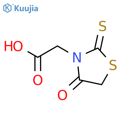 2-(4-oxo-2-sulfanylidene-1,3-thiazolidin-3-yl)acetic acid structure