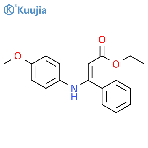 2-Propenoic acid, 3-[(4-methoxyphenyl)amino]-3-phenyl-, ethyl ester structure