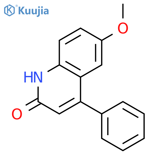 2(1H)-QUINOLINONE, 6-METHOXY-4-PHENYL- structure