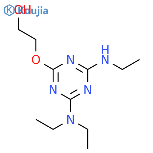 Ethanol, 2-[[4-(diethylamino)-6-(ethylamino)-1,3,5-triazin-2-yl]oxy]- structure