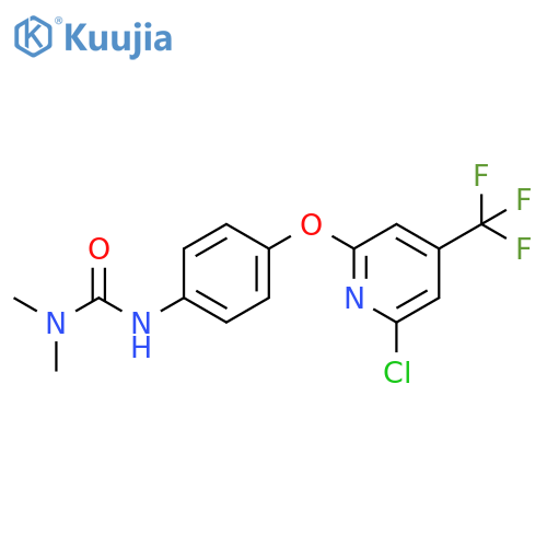 Urea,N'-[4-[[6-chloro-4-(trifluoromethyl)-2-pyridinyl]oxy]phenyl]-N,N-dimethyl- structure