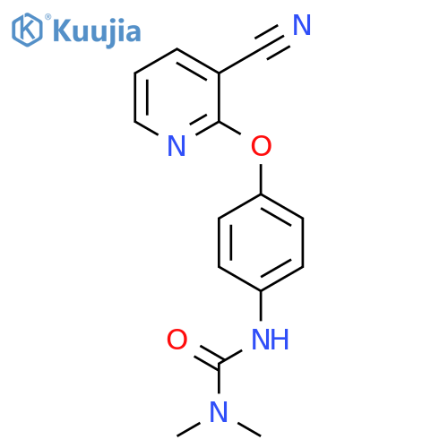Urea, N'-[4-[(3-cyano-2-pyridinyl)oxy]phenyl]-N,N-dimethyl- structure