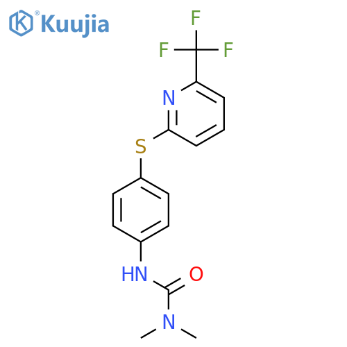 Urea, N,N-dimethyl-N'-[4-[[6-(trifluoromethyl)-2-pyridinyl]thio]phenyl]- structure