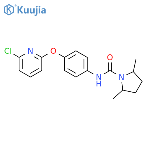 1-Pyrrolidinecarboxamide,N-[4-[(6-chloro-2-pyridinyl)oxy]phenyl]-2,5-dimethyl- structure
