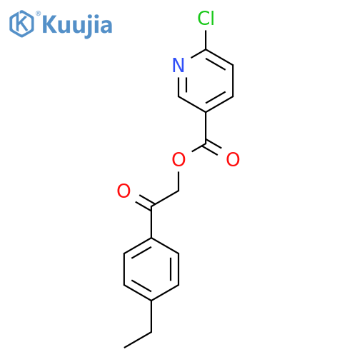 2-(4-Ethylphenyl)-2-oxoethyl 6-chloropyridine-3-carboxylate structure