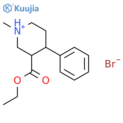 3-(ethoxycarbonyl)-1-methyl-4-phenylpiperidinium bromide structure