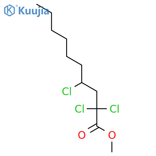 Decanoic acid, 2,2,4-trichloro-, methyl ester structure