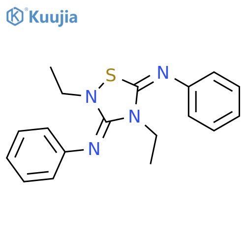 Benzenamine, N,N'-(2,4-diethyl-1,2,4-thiadiazolidine-3,5-diylidene)bis- structure