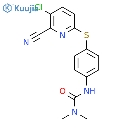 Urea, N'-[4-[(5-chloro-6-cyano-2-pyridinyl)thio]phenyl]-N,N-dimethyl- structure