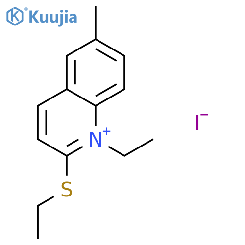 Quinolinium,1-ethyl-2-(ethylthio)-6-methyl-, iodide (1:1) structure