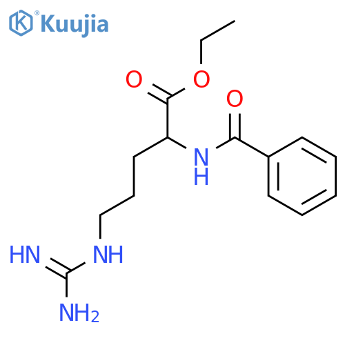 Ethyl 5-{[amino(imino)methyl]amino}-2-(benzoylamino)pentanoate structure