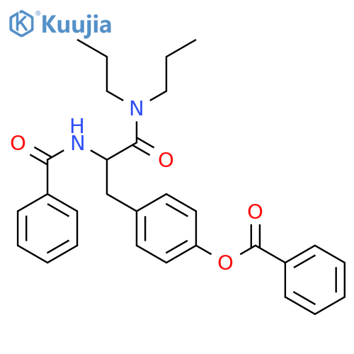 N,O-Dibenzoyl-DL-tyrosyl-N’,N’-dipropylamide structure