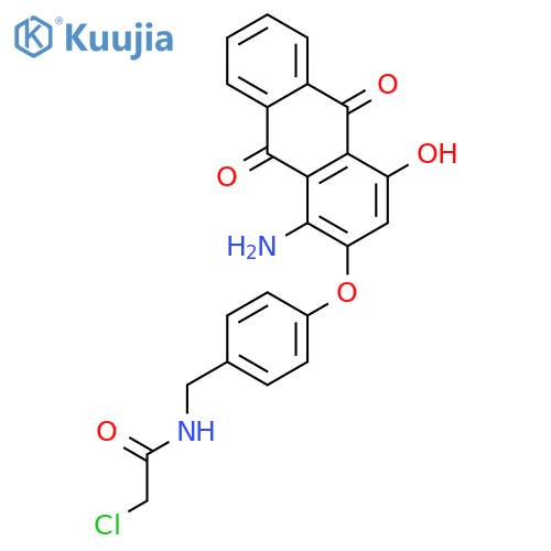 Acetamide,N-[[4-[(1-amino-9,10-dihydro-4-hydroxy-9,10-dioxo-2-anthracenyl)oxy]phenyl]methyl]-2-chloro- structure