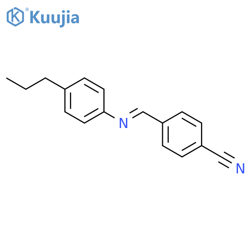Benzonitrile, 4-[[(4-propylphenyl)imino]methyl]- structure