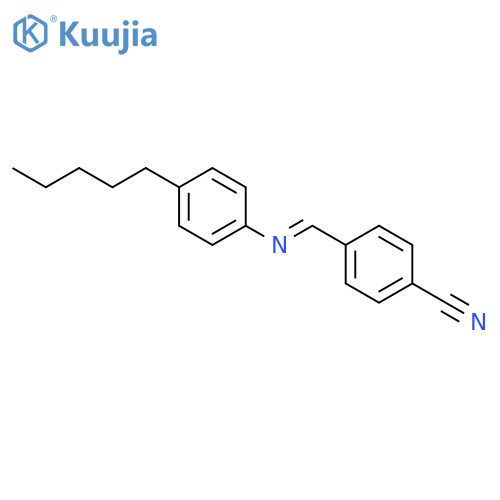 Benzonitrile, 4-[[(4-pentylphenyl)imino]methyl]- structure