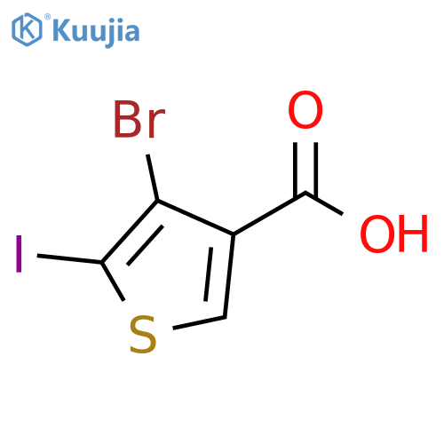 4-bromo-5-iodothiophene-3-carboxylic acid structure