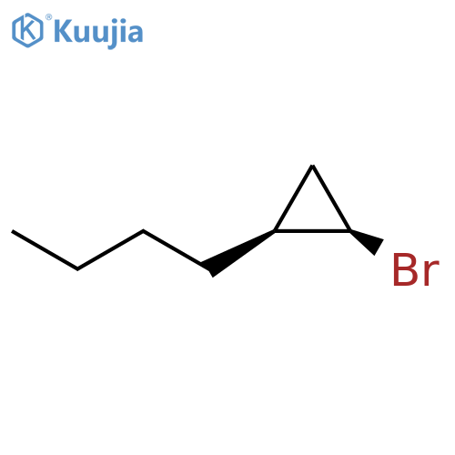 Cyclopropane, 1-bromo-2-butyl-, cis- structure