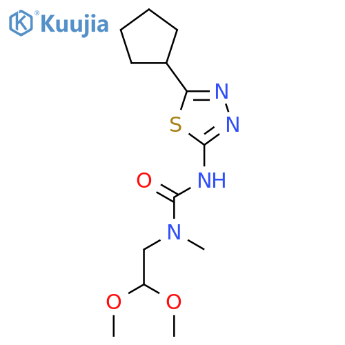 Urea,N'-(5-cyclopentyl-1,3,4-thiadiazol-2-yl)-N-(2,2-dimethoxyethyl)-N-methyl- structure