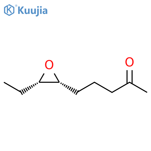 2-Pentanone, 5-[(2R,3S)-3-ethyl-2-oxiranyl]-, rel- structure