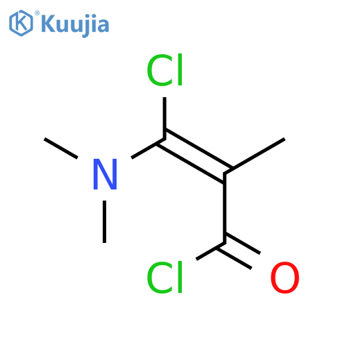 2-Propenoyl chloride, 3-chloro-3-(dimethylamino)-2-methyl- structure