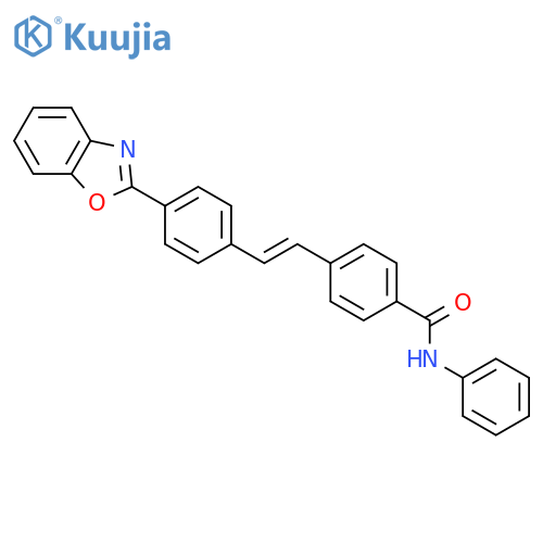 Benzamide, 4-[2-[4-(2-benzoxazolyl)phenyl]ethenyl]-N-phenyl- structure