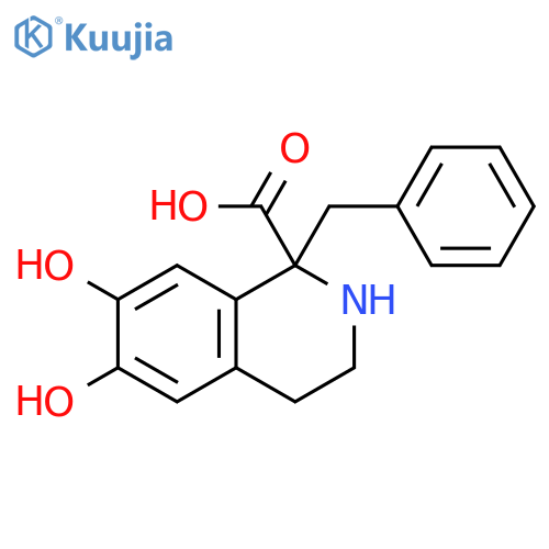 1-Isoquinolinecarboxylic acid,1,2,3,4-tetrahydro-6,7-dihydroxy-1-(phenylmethyl)- structure