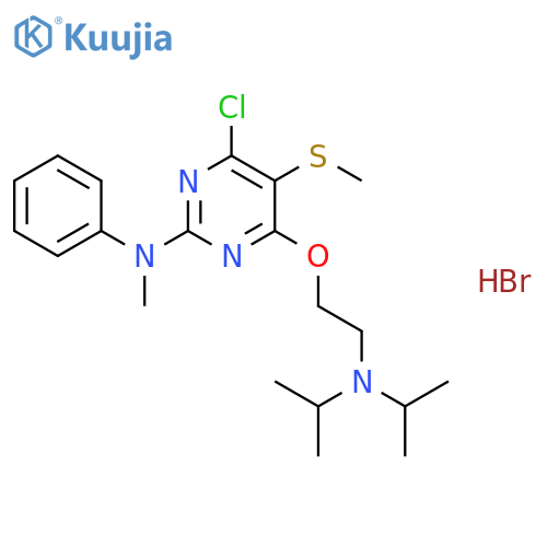 4-{2-[bis(1-methylethyl)amino]ethoxy}-6-chloro-N-methyl-5-(methylsulfanyl)-N-phenylpyrimidin-2-amine hydrobromide structure