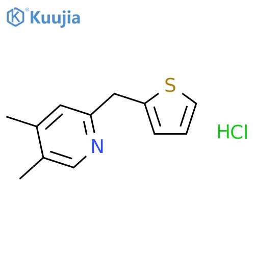 PYRIDINE, 4,5-DIMETHYL-2-(2-THIENYLMETHYL)-, HYDROCHLORIDE structure