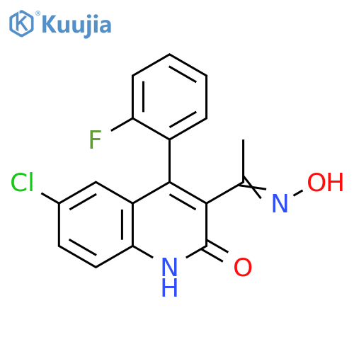 2(1H)-Quinolinone,6-chloro-4-(2-fluorophenyl)-3-[1-(hydroxyimino)ethyl]- structure