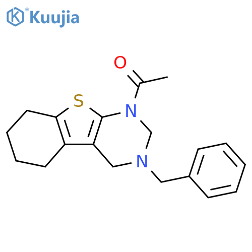 1-{4-benzyl-8-thia-4,6-diazatricyclo7.4.0.0^{2,7}trideca-1(9),2(7)-dien-6-yl}ethan-1-one structure