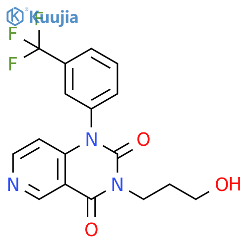 Pyrido[4,3-d]pyrimidine-2,4(1H,3H)-dione, 3-(3-hydroxypropyl)-1-[3-(trifluoromethyl)phenyl]- structure