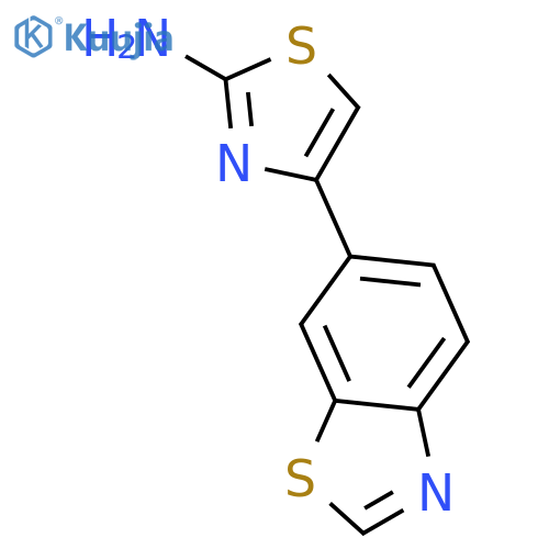 2-THIAZOLAMINE, 4-(6-BENZOTHIAZOLYL)- structure