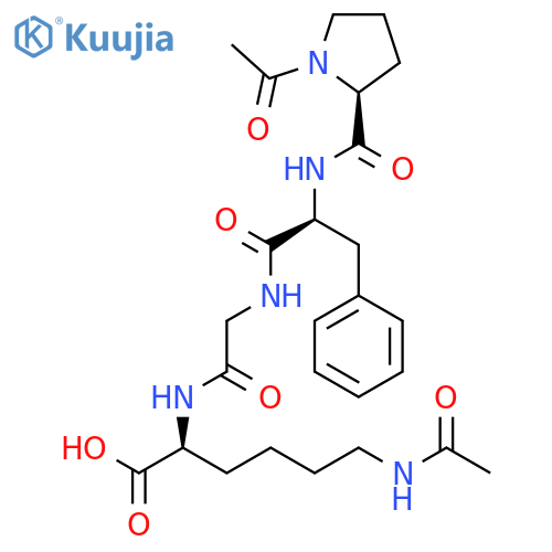 L-LYSINE, N6-ACETYL-N2-[N-[N-(1-ACETYL-L-PROLYL)-L-PHENYLALANYL]GLYCYL]- structure