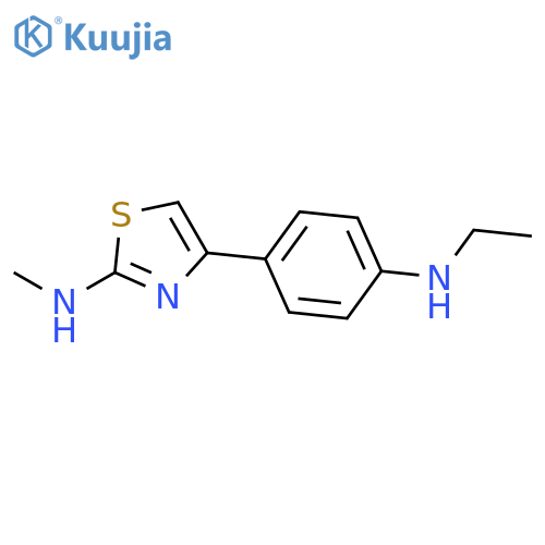 2-Thiazolamine, 4-[4-(ethylamino)phenyl]-N-methyl- structure