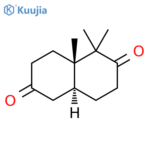 2,6-Naphthalenedione, octahydro-1,1,8a-trimethyl-, trans- (9CI) structure