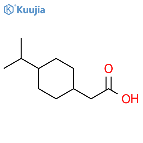 Cyclohexaneacetic acid, 4-(1-methylethyl)- structure