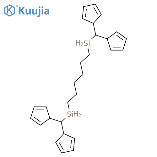Silane, 1,6-hexanediylbis[di-2,4-cyclopentadien-1-ylmethyl- structure